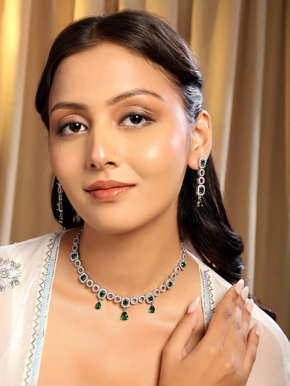 Luxury AD Jewelry Set with Earrings - Opal Touch