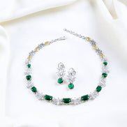 Luxury Cubic Zirconia Statement Jewellery Set - Opal Touch