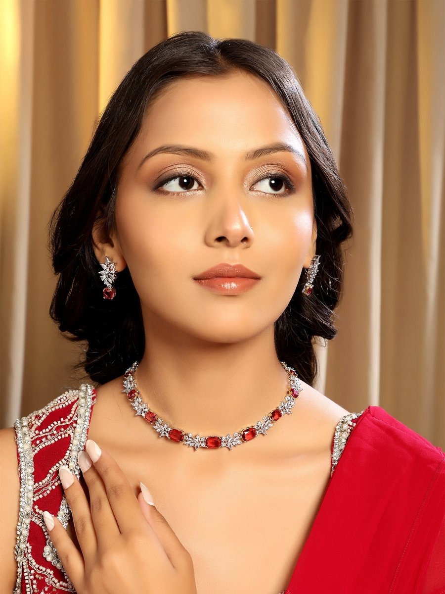 Luxury Cubic Zirconia Statement Jewellery Set - Opal Touch