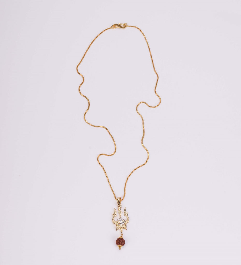 Locket Set - Mahadev Gold Plated Locket Set - Opal Touch