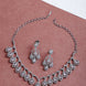 Majestic Teardrop American Diamond Necklace & Earring Set - Opal Touch