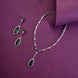 Necklace - Majesty Crystal Rhodium Necklace Set - Opal Touch
