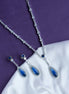 Necklace - Majesty Crystal Rhodium Necklace Set - Opal Touch