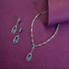 Necklace - Majesty Crystal Rhodium Necklace Set - Opal Touch