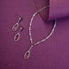 Necklace - Majesty Crystal Rhodium Necklace Set - Opal Touch