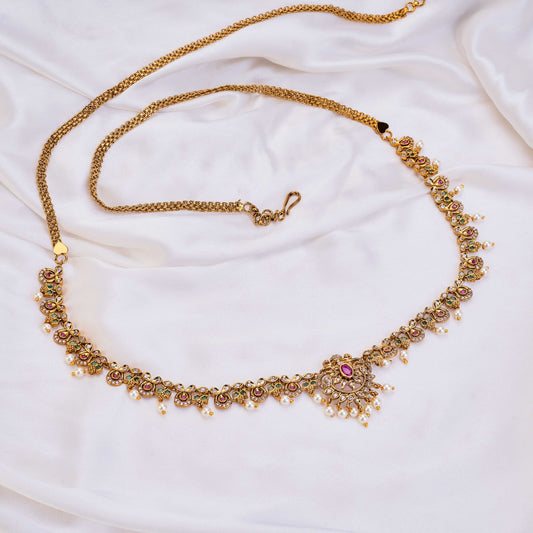 Hip Belt - Mangli Lotus Kamarbandh - Opal Touch