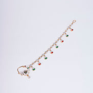 Nose Pin - Manohari Two Tone Gold Silver Nath - Opal Touch