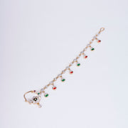 Nose Pin - Manohari Two Tone Gold Silver Nath - Opal Touch