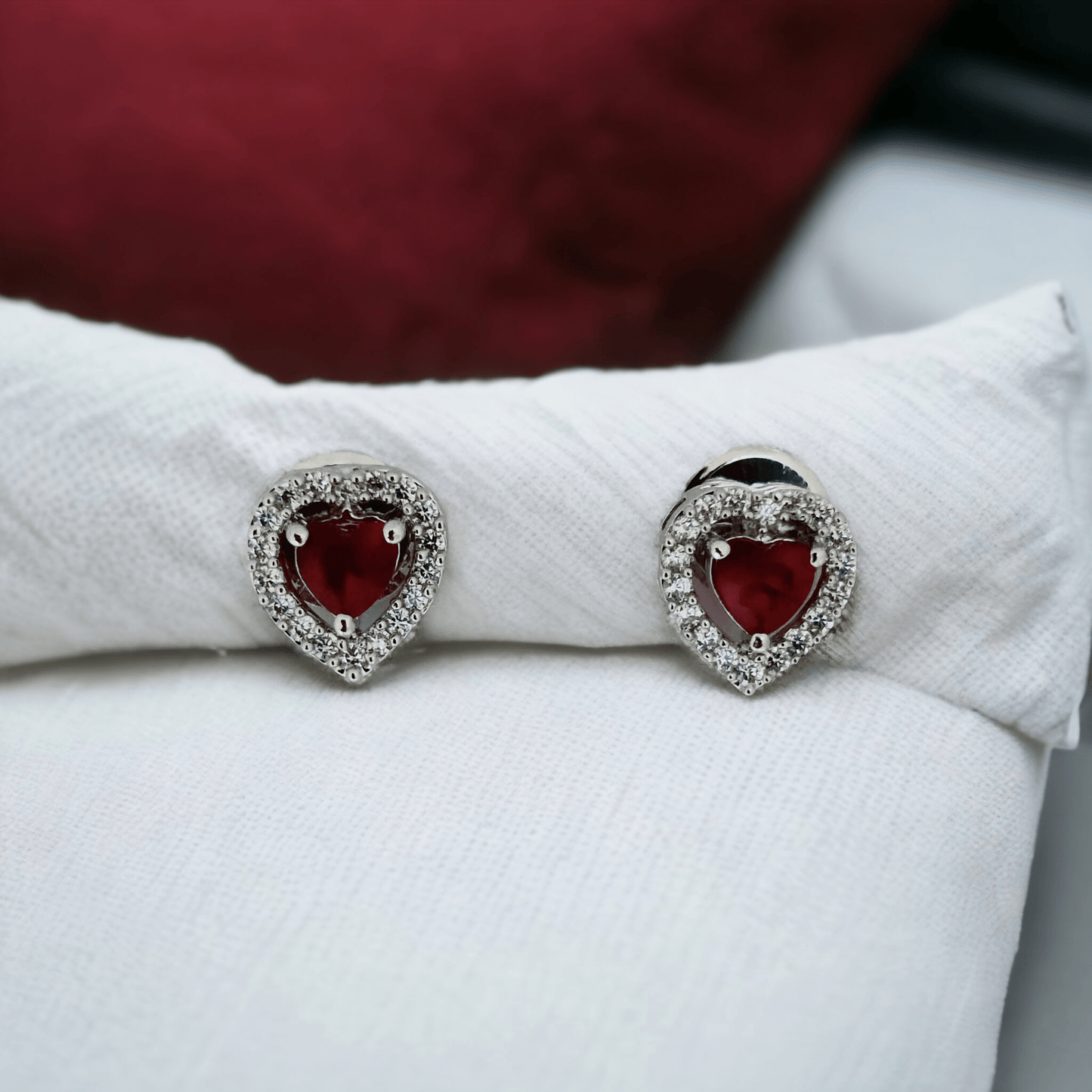 Opal Touch - Meadow Mist Studs in Rhodium Green-White - Studs