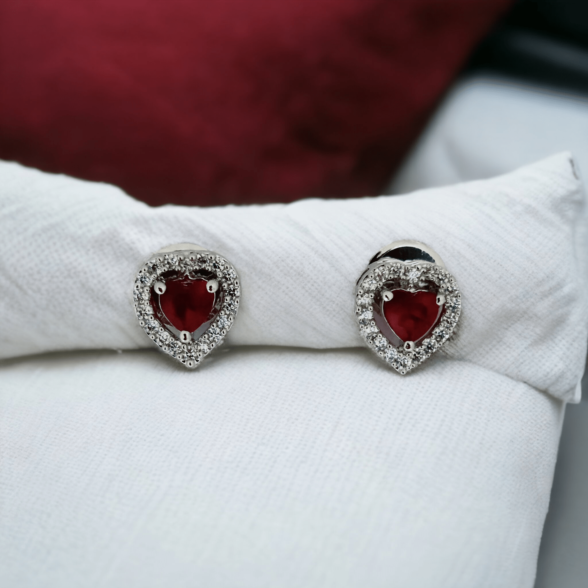 Opal Touch - Meadow Mist Studs in Rhodium Green-White - Studs