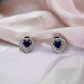 Opal Touch - Meadow Mist Studs in Rhodium Green-White - Studs