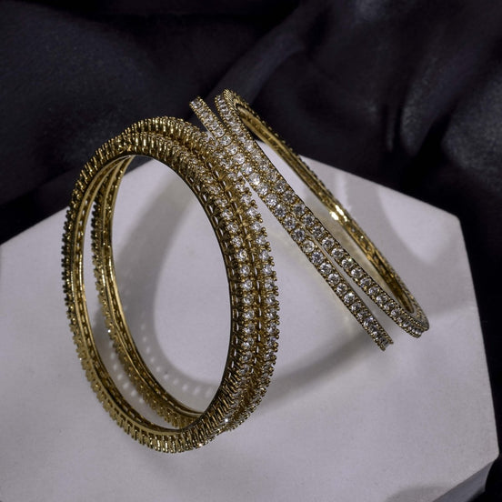 Mehendi Plated Bangles Set Regal Shine (Pack of 4) - Opal Touch