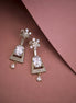 Mehendi Plated Dangle Earrings with Crystal Work - Opal Touch