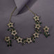 Mehendi Plated Floral Necklace Set - Opal Touch
