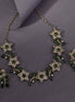 Mehendi Plated Floral Necklace Set - Opal Touch