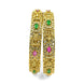 Mehendi Plated Kundan Meena Floral Stone Bangles (Pack of 2) - Opal Touch