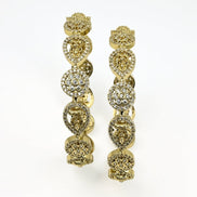 Mehendi Plated Traditional Kundan Bangles (Pack of 2) - Opal Touch