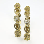 Mehendi Plated Traditional Kundan Bangles (Pack of 2) - Opal Touch