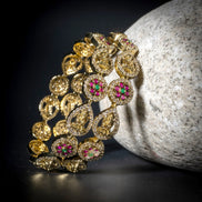 Mehendi Plated Traditional Kundan Bangles (Pack of 2) - Opal Touch