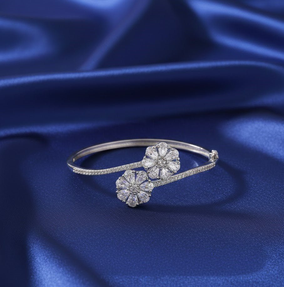 Mesmerizing White Rhodium Bracelet - Opal Touch