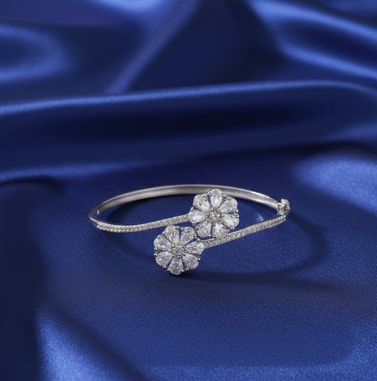 Mesmerizing White Rhodium Bracelet - Opal Touch