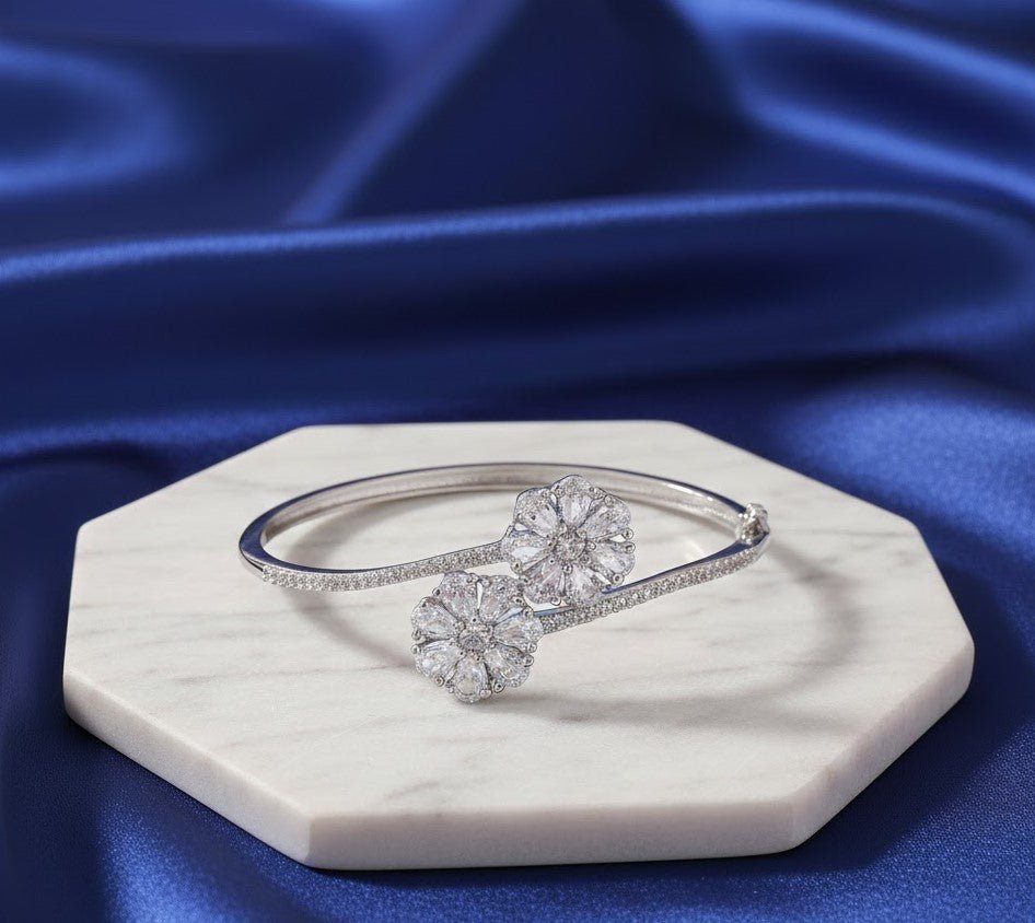 Mesmerizing White Rhodium Bracelet - Opal Touch