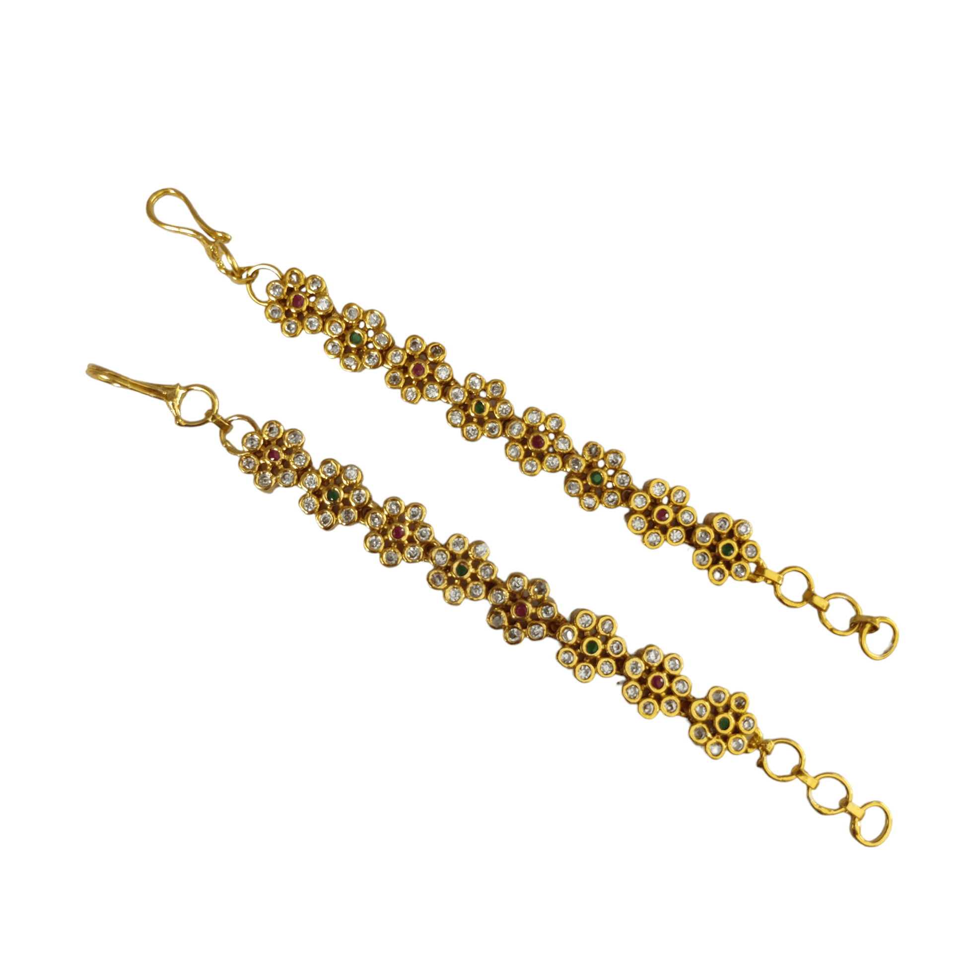 Opal Touch - Midnight Luminary Matil - Red-Green-White Matte Plated Black - Ear Chain