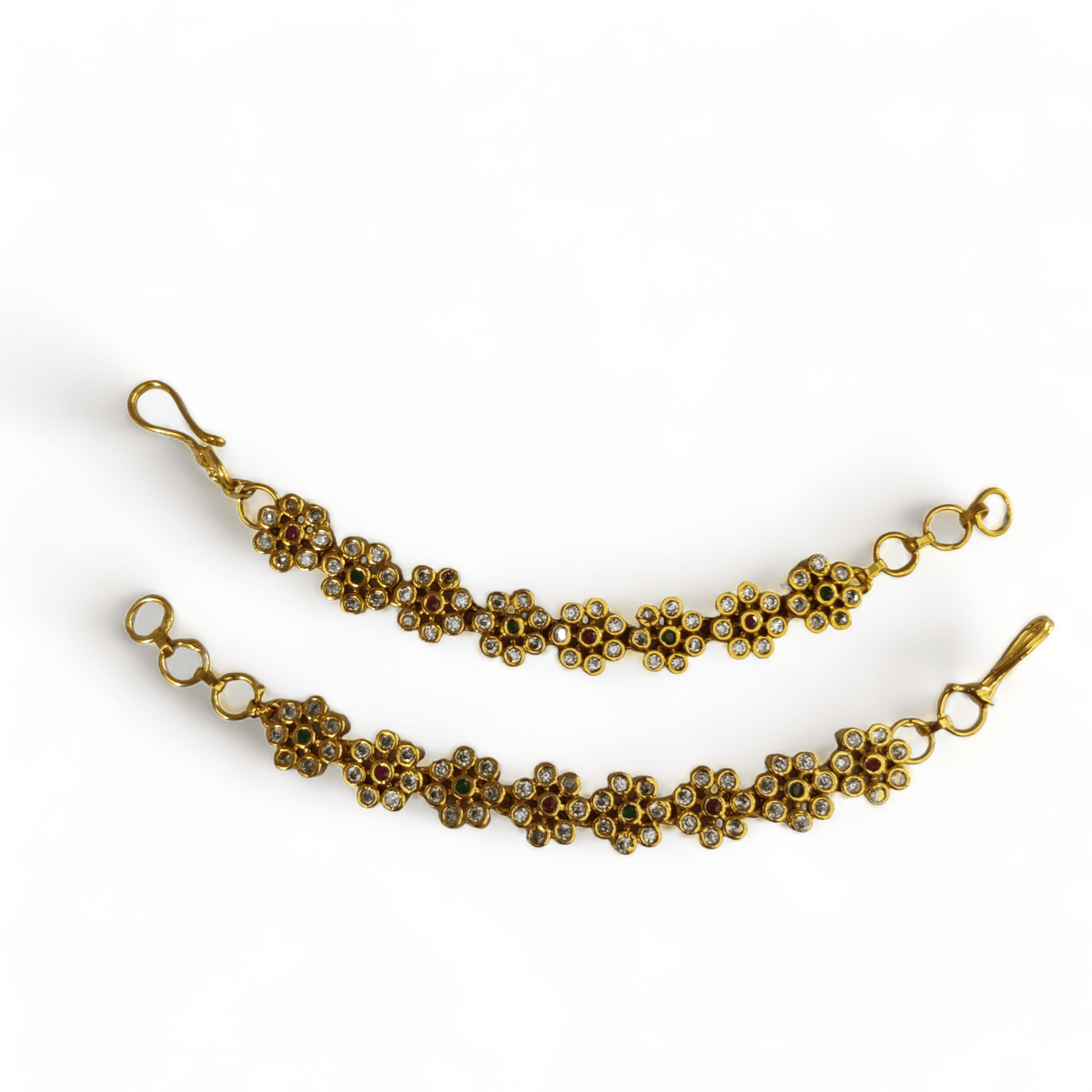 Opal Touch - Midnight Luminary Matil - Red-Green-White Matte Plated Black - Ear Chain