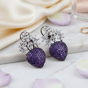 Midnight Star Earrings in Black Plated Blue - Opal Touch