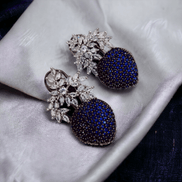 Opal Touch - Midnight Star Earrings in Black Plated Blue - Earrings