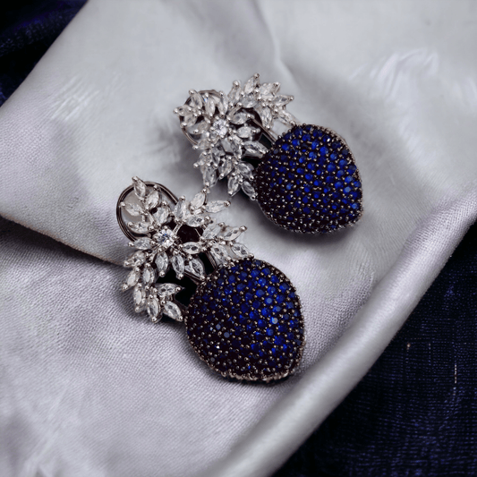 Opal Touch - Midnight Star Earrings in Black Plated Blue - Earrings