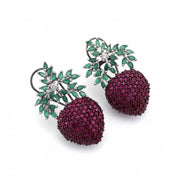Midnight Star Earrings in Black Plated Blue - Opal Touch