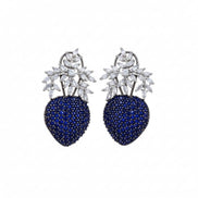 Midnight Star Earrings in Black Plated Blue - Opal Touch
