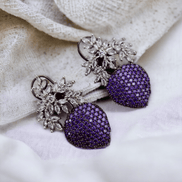 Opal Touch - Midnight Star Earrings in Black Plated Blue - Earrings