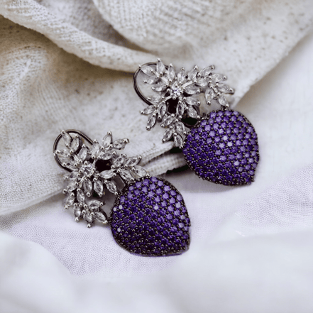 Opal Touch - Midnight Star Earrings in Black Plated Blue - Earrings