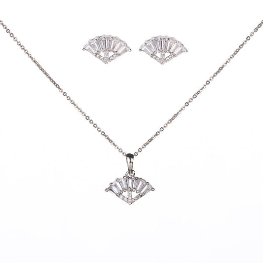 Opal Touch - Minimalist White Locket Set with Rhodium Finish - Locket Set