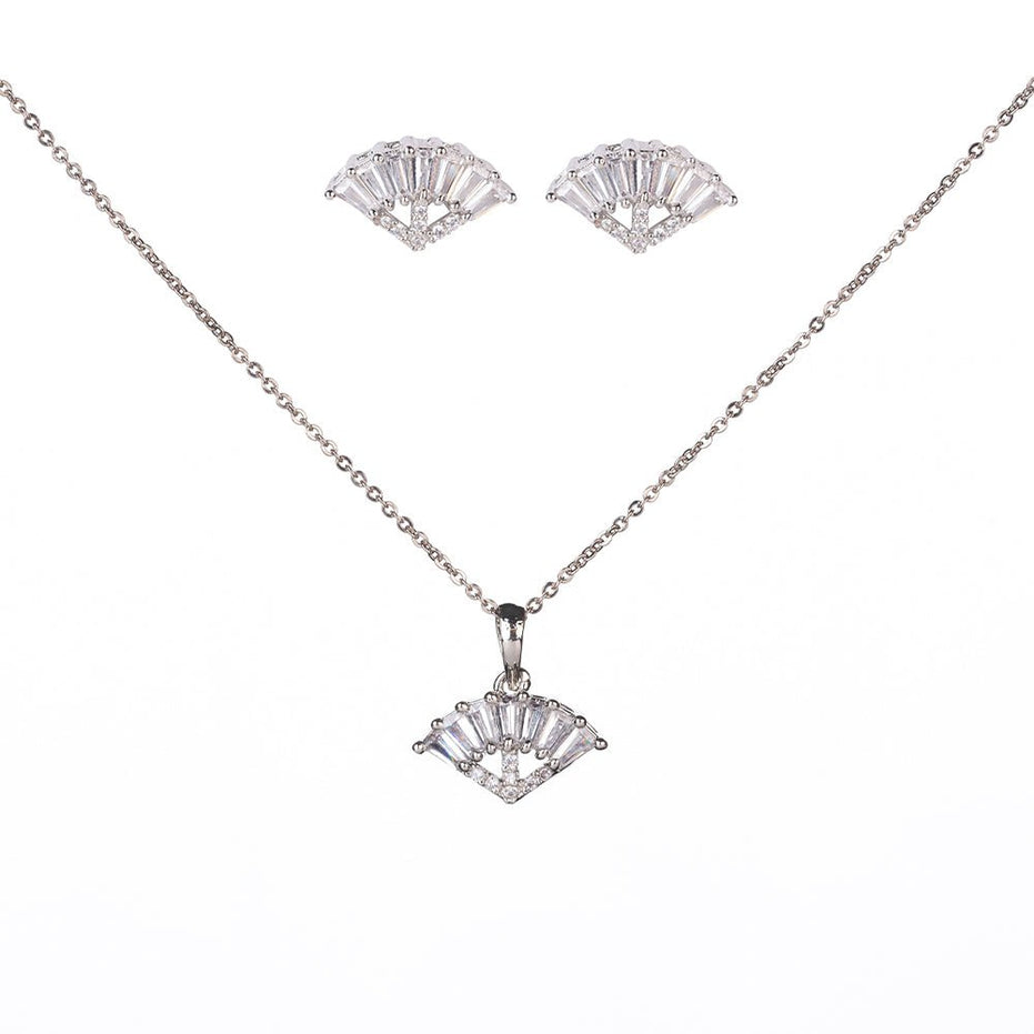 Opal Touch - Minimalist White Locket Set with Rhodium Finish - Locket Set