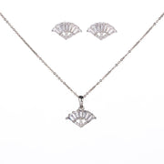 Opal Touch - Minimalist White Locket Set with Rhodium Finish - Locket Set