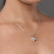 Opal Touch - Minimalist White Locket Set with Rhodium Finish - Locket Set