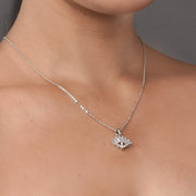 Opal Touch - Minimalist White Locket Set with Rhodium Finish - Locket Set