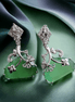 Opal Touch - Mint Green Allure Earrings - Earrings