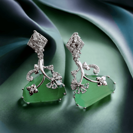 Opal Touch - Mint Green Allure Earrings - Earrings