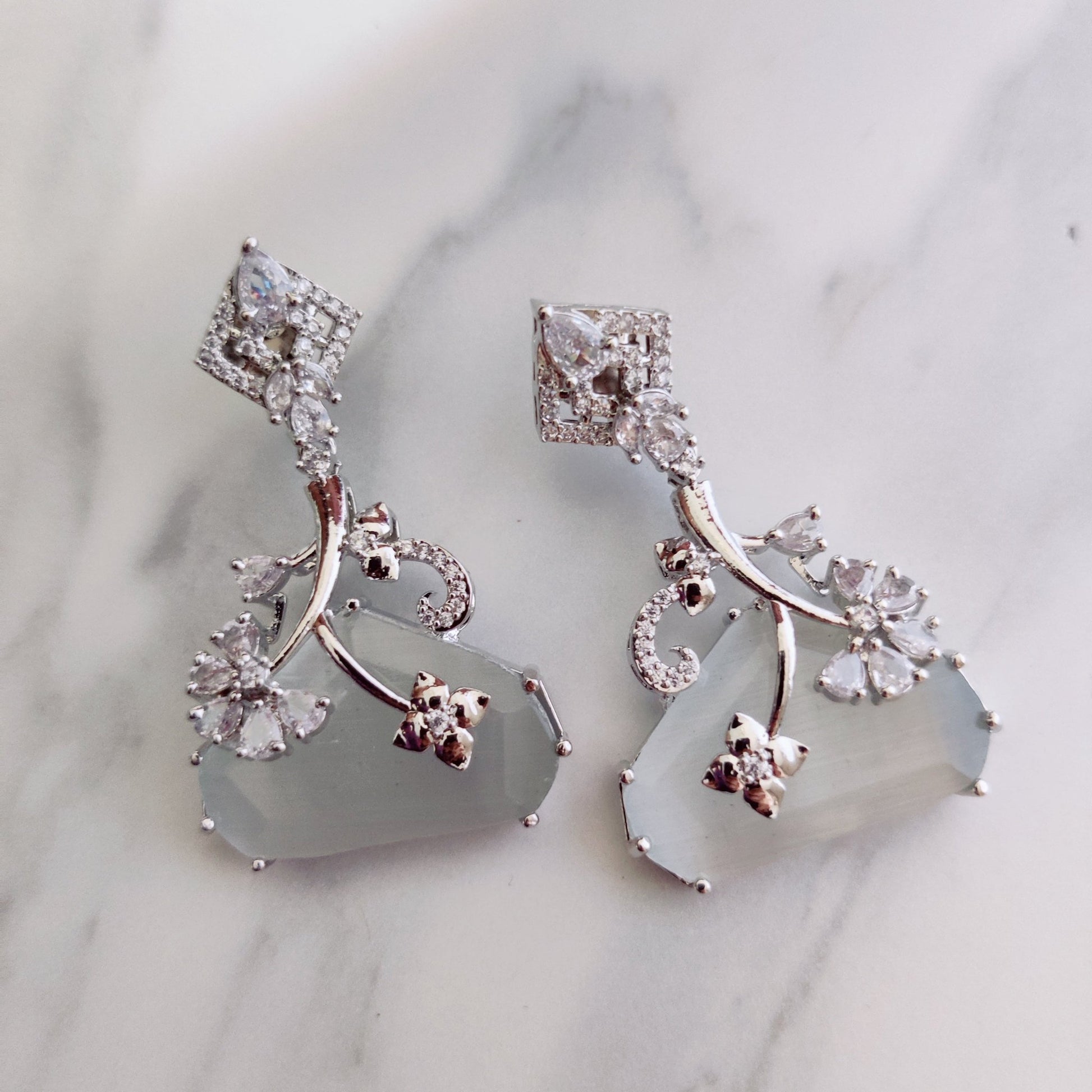 Opal Touch - Mint Green Allure Earrings - Earrings