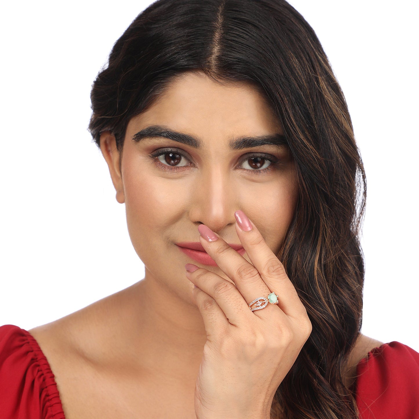 Opal Touch - Mint Green Gemstone Ring -