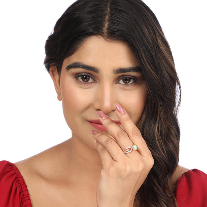 Opal Touch - Mint Green Gemstone Ring -