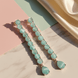 Mint Green Rose Gold Earrings - Opal Touch