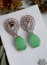 Opal Touch - Mint Green Tranquility Earrings - Earrings