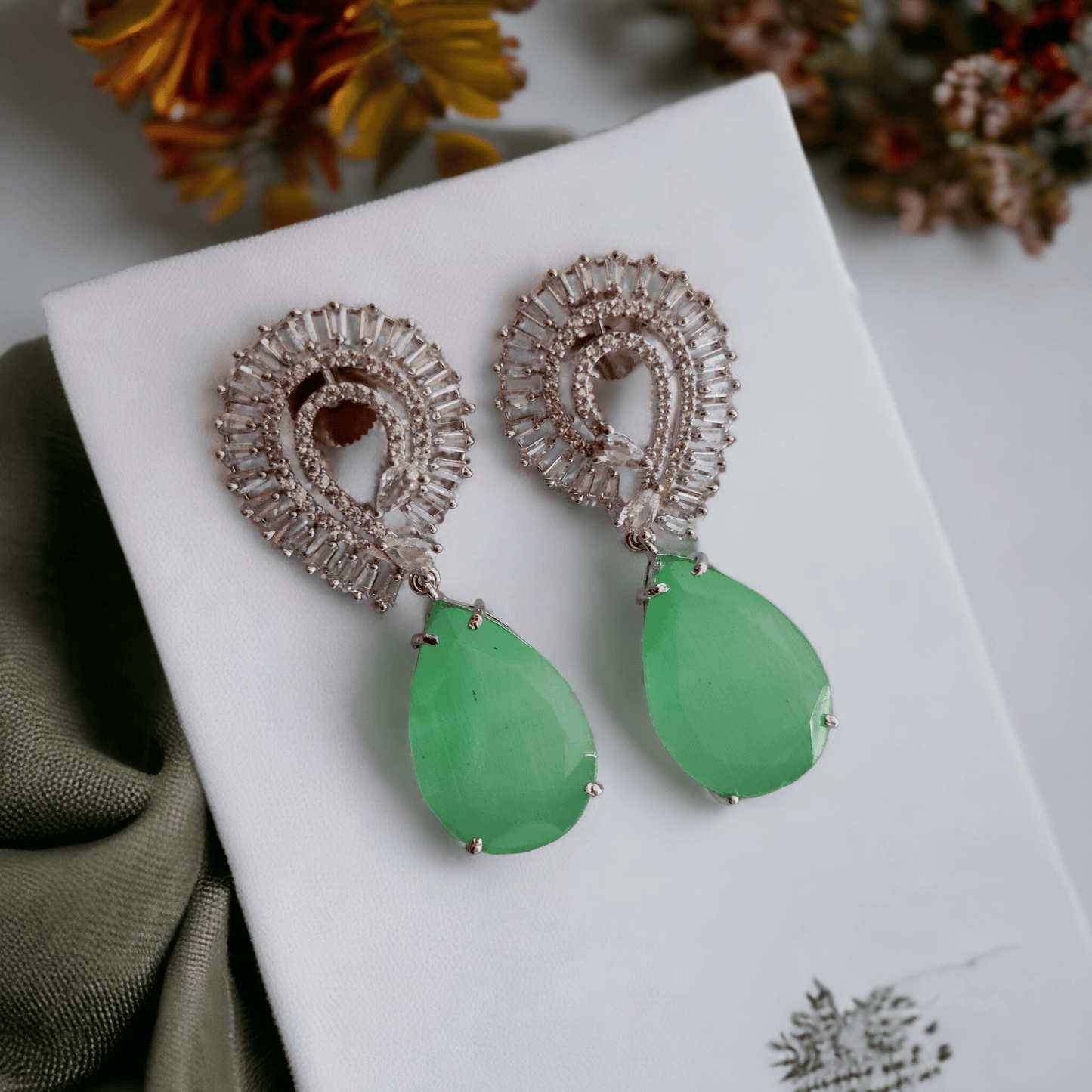 Opal Touch - Mint Green Tranquility Earrings - Earrings