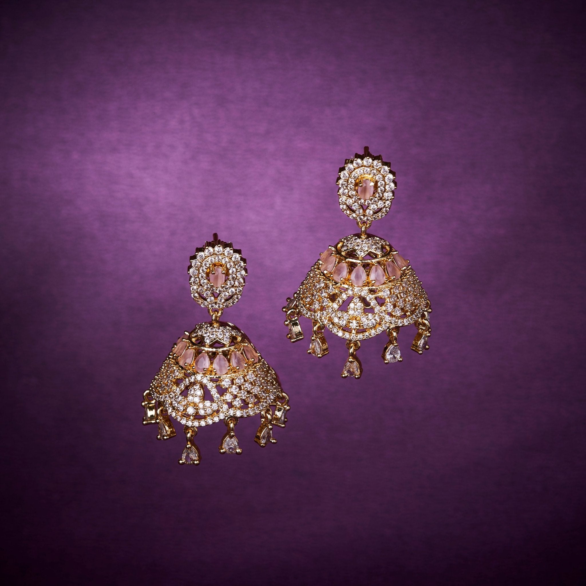 Opal Touch - Mint Pink Delight Jhumka - Jhumka