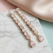 Mint Pink Gold Plated Earrings - Opal Touch